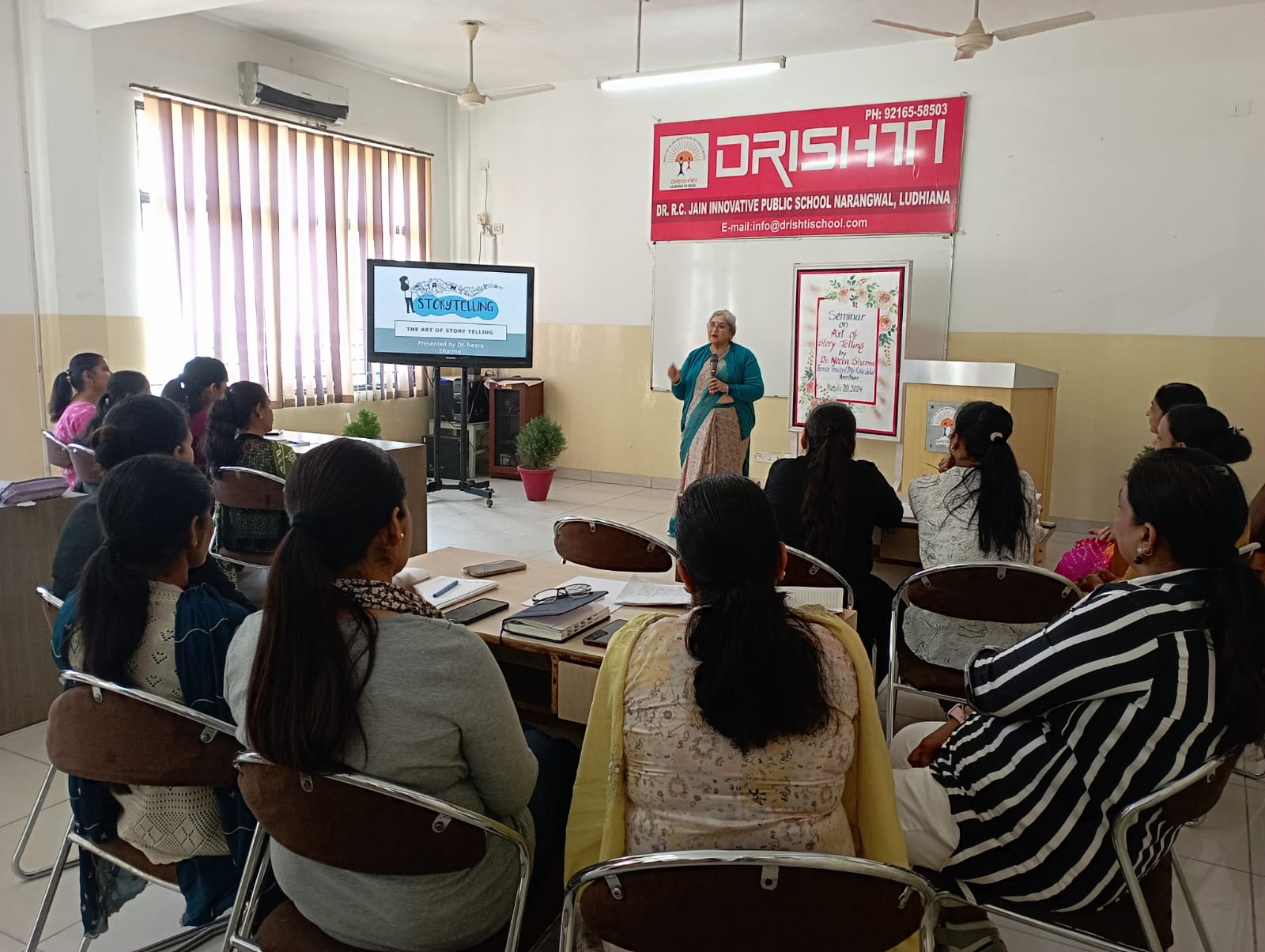 Drishti School conducted a workshop on an “Art of Storytelling” for the teachers